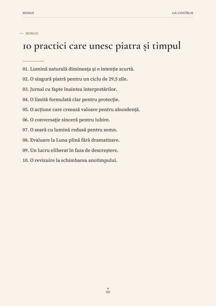 Previzualizare din ghid: 10 practici care unesc piatra și timpul